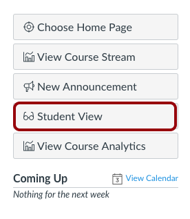 Student View Button